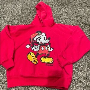 Disneyland resort vintage Santa Claus, Mickey Mouse, hoodie, kids large